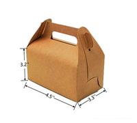 NICEWAY - Paquete de 30 cajas de regalo marrón a dos aguas, cajas de regalo de papel kraft, cajas de regalo pequeñas para bodas, fiestas de cumpleaños, baby shower, 4.5 x 3.2 x 3.3 pulgadas