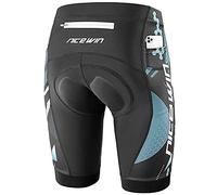 NICEWIN Pantalones Cortos de Ciclismo para Hombre con Almohadilla Pantalones Bicicleta Acolchada con Gel 4D Cortos MTB Bicicleta Pantalones Cortos Transpirables