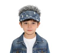 NICEYEA Pelucas para niños, gorro de sol, gorra de béisbol, gorra de visera para niños, protección UV, sombrero de verano, gorro de ocio ajustable, adecuado para uso diario y actividades al aire libre