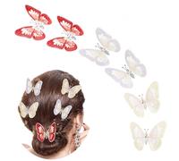 NiceYnn 6 pinzas para el cabello, accesorios para el cabello, para mujeres y niñas, cumpleaños, boda, escolar, ala, movida A