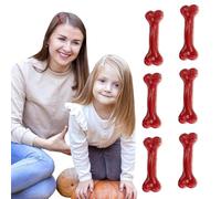 NiceYnn 6 pinzas para el pelo de huesos de sangre roja para Halloween, accesorio para el pelo de terror, horquillas vívidas de huesos de perro, pinzas laterales de cocodrilo, clips de banda lateral