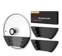 Niceyos - Organizador universal de tapa de olla para gabinete, paquete de 3 unidades patentadas para interior de puerta de armario, montaje en pared, organizador de almacenamiento para cocina, se