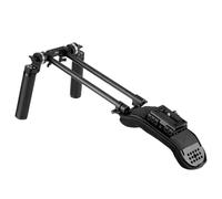 NICEYRIG Kit de Sistema de Soporte de Plataforma de Hombro de 15 mm con Placa Base QR Abrazadera de Varilla de 15 mm Agarre Roseta Mango de Cuero para Videocámara DSLR DV