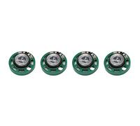 Nicfaky 0.25 W 32 Ohm Cascara de plastico 27 mm Diametro Altavoz magnetico 4 Piezas Verde + Plata