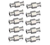 Nicfaky 10 acoplador Luer Jeringa conector metal doble junta adaptador Luer Lock acoplador para piezas neumáticas