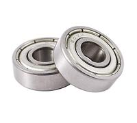 Nicfaky 10 piezas 607ZZ 19 x 7 x6mm selló de rodamientos de bolas de metal profundo