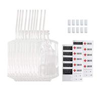 Nicfaky 10 unidades 400 ml transparente bolsa de bebida 10 pegatinas reutilizables bolsa de energía de sangre accesorios decoraciones