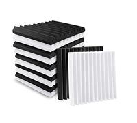 Nicfaky 12 piezas de espuma acústica, paneles de espuma de aislamiento acústico, cuñas de espuma de estudio, tablero absorbente de sonido para techo de estudio, 2.5 x 30 x 30 cm