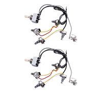 Nicfaky 2 mazos de cableado de guitarra precableados 2 volúmenes 2 tonos 4-500 K ollas para guitarra LP