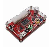 Nicfaky 24 ATX Placa de ConexióN de Fuente de AlimentacióN y Kit de Carcasa AcríLica Adaptador de MóDulo Conector de AlimentacióN Admite 3,3 V / 5 V / 12 V Adj