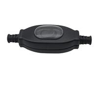 Nicfaky 3A 250V 8mm impermeable en línea interruptor interruptor interruptor de cable IP65 alambre redondo de plata contacto interruptor de doble corte interruptor de