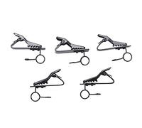 Nicfaky 5 piezas anillo mini clip de micrófono de 7,5 mm clip de corbata clip práctico (negro)
