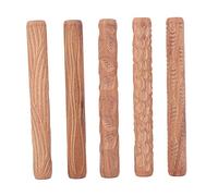 Nicfaky 5 piezas herramientas de cerámica rodillos de mano de madera para arcilla, arcilla tampón, modelo de arcilla rollo