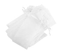 Nicfaky 50 Piezas Bolso De Abanico De Mano Plegable De Organdí Cordón Blanco Bolsa De Favor De Boda Fiesta