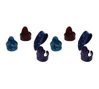 Nicfaky 6 púas de dedo + 1 púa de pulgar para guitarra de plástico