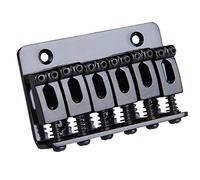 Nicfaky 6 sillines Hardtail Bridge Top Load 65 mm puente para guitarra eléctrica (negro)
