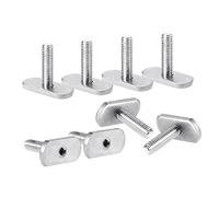 Nicfaky 8 unidades carril/pista M6 tornillos y tuercas T Ranura Perno de Reemplazo de Acero Inoxidable Engranaje Perno Accesorios