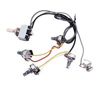 Nicfaky Arnés de cableado de guitarra precableado 2 volúmenes 2 tonos 4-500k ollas para guitarra LP