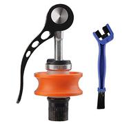 Nicfaky Cadena de bicicleta, soporte de cadena de bicicleta, de cubo con cepillo de limpieza para cadena de bicicleta