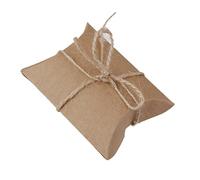 Nicfaky Caja de de 50 piezas, caja de almohada, caja de para boda, cumpleaños, color marrón