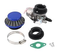 Nicfaky Carburador Carby + filtro azul + pila para 2 tiempos 47 cc 49 cc piezas de motor Mini Kids ATV Dirt Pocket Bike Minimoto