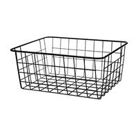 Nicfaky Cesta Cable de Hierro, Cestas de Almacenamiento Cesta de Metal Sin BañO Intercalado Organizador de Cocina Negro