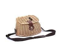 Nicfaky Cesta de mimbre de Creel trucha perca jaula de aparejos de pescador caja clásica al libre sauce trucha Creel cesta