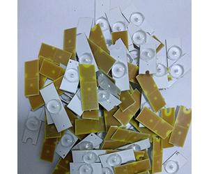 Nicfaky Cuentas de lámpara SMD de 3 V con filtro de lente óptica para reparación de TV LED de 32 a 65 pulgadas (100 piezas de 3 V)