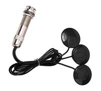 Nicfaky de micrófono piezoeléctrico para guitarra, de recogida de 3 tonos, para conector acústico de 6,35 mm (negro)