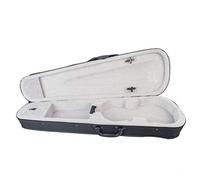Nicfaky Estuche de ViolíN 1/2 TamañO Profesional Forma Triangular Estuche RíGido de ViolíN - Plata de Piezas de ViolíN