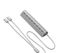 Nicfaky Hub USB 2.0 de 8 puertos suministro multifunción, divisor de expansión soporta expansión simultánea de múltiples puertos