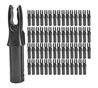 Nicfaky - Juego de 60 tiros con arco con muesca de flechas ID de 6,2 mm de flechas con muescas insertando cola para DIY Caza Disparos de flechas compuesto arco