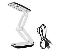 Nicfaky Lámpara de mesa iluminada con lente de aumento con luz soporte, lente de aumento de bolsillo portátil con visera plegable 3X para lectura, hobby