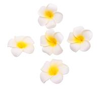 Nicfaky - Lote de 100 serías de espuma blanca, frangipanita, hawaiana, artificial, plumería, pétalos, gorra para el cabello, corona y decoración de boda, 5 cm