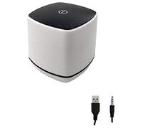 Nicfaky Mini altavoz de escritorio alimentado por USB y entrada de audio de 3,5 mm cable para PC, inteligente y computadora