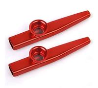 Nicfaky Mirliton - 2 piezas de aleación de aluminio con membrana roja