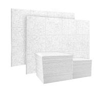 Nicfaky Paquete de 20 paneles acústicos de amortiguación de sonido, relleno a de sonido, azulejos de biselado para decoración de pared y tratamiento acústico