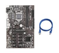 Nicfaky Placa base B250B ETH Mining + cable de red RJ45 LGA1151 DDR4 12 x ranura para tarjeta gráfica MSATA SATA3.0 para minería BTC
