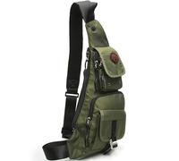 NICGID Mochila bandolera para el pecho, bandolera, casual, para hombres y mujeres, Verde militar (para iPad de 9,7 pulgadas)., Mochilas tradicionales