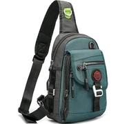 Nicgid Mochila bandolera para iPad, tablet, senderismo al aire libre (verde oscuro)