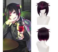 NICHANGHUA Cosplay Perücken für Damen, Kostüm, Halloween-Party-Perücke, Kurze Schnitt-Perücke, Rot mit Pony, Haar-Dumme (Color: A Vanrouge)