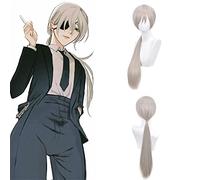NICHANGHUA Cosplay Perücken für Damen, Lange Synthetische Perücken mit Pony, Pferdeschwanz, Perücken für Halloween-Kostüme für Herren (Color : Marrón Ght)