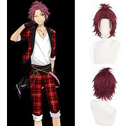 NICHANGHUA Cosplay Perücken für Damen, Sterne-Set, Halloween-Kostüm, kurze synthetische Perücken mit Pony, Hime-Schnitt, Mittelteil (Color: Isara Mao)