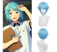 NICHANGHUA Cosplay Perücken für Damen, Sterne-Set, Halloween-Kostüm, kurze synthetische Perücken mit Pony, Hime-Schnitt, Mittelteil (Color: Shino Hajime)
