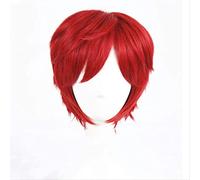 NICHANGHUA Re: Vida en un Mundo Diferente de Zero Reinhard Van Astrea Cosplay Wigs 30 cm Cabello sintético Rojo Perucas Cosplay Cap+Capas de Pelucas