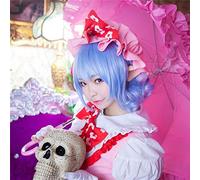 NICHANGHUA Touhou Project Remilia Scarlet Cosplay Wig 35cm Cabello sintético Resistente al Calor Ondulado de Color Ondulado (Color : Blue)