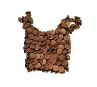 Niche Chic - Bolsa elástica de burbujas para mujer, con forro interior, diseño de erizo, piña, encogimiento y arrugas, Brown, Talla única