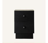 Niche Design Mesita de Noche de Madera Maciza Gabinete de Almacenamiento de inspiración Lujosa con un Atractivo Sofisticado Ideal for organizar la Oficina y la Sala de Estar(Black,(12 * 14 * 20in))