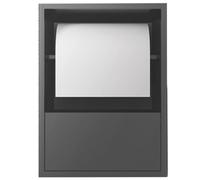 NicheWall - Estante empotrado de acero inoxidable para almacenamiento de papel higiénico y alcohol para champú, 17 x 12 x 23 cm, color rojo, organizador elegante y duradero para artículos de tocador