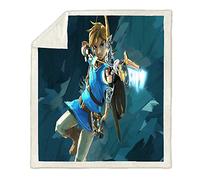 NICHIYO La leyenda de Zelda manta, dibujos animados y animación manta polar para adultos y niños, 100% microfibra, para sofá cama y sofá (17.100cm*140cm)